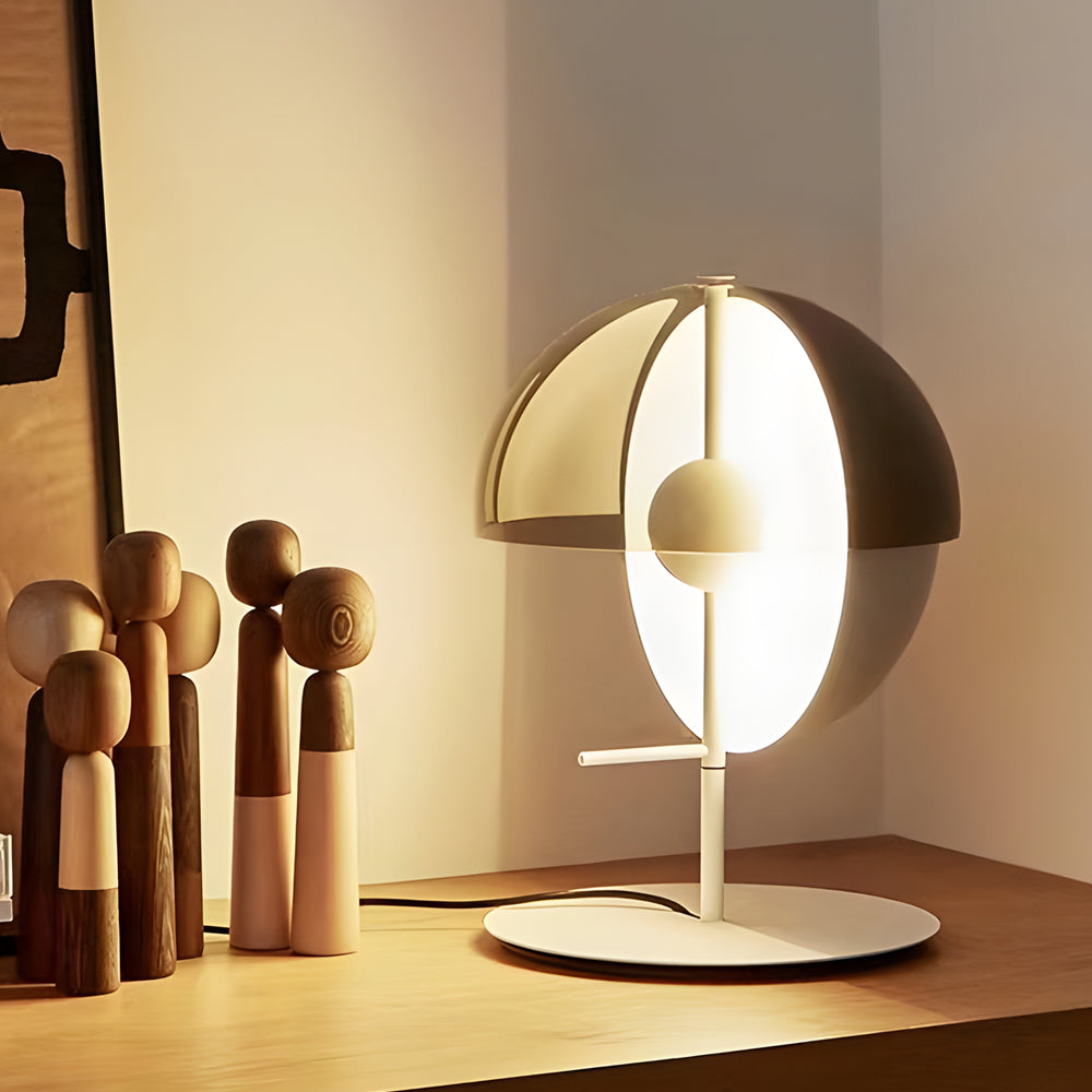 Tall Glass Table Lamp with Smoky Shade - Lusomart