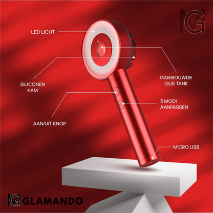 Rejuvenating Scalp Massager With LED Light And Variable Speeds