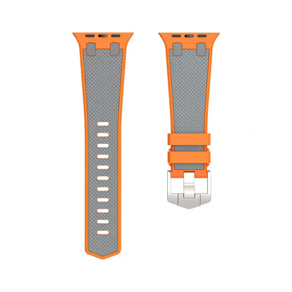 Stylish Dual Tone Apple Watch Silicone Strap
