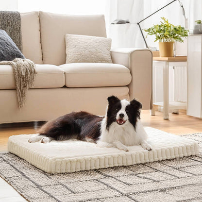 Plush Fake Fur Pet Mattress Comfortable Cozy Support Bed