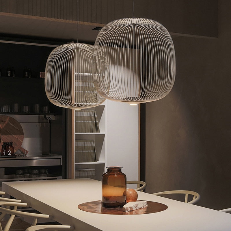 Colorful Spoke Pendant Light With Glass Shade - Lusomart