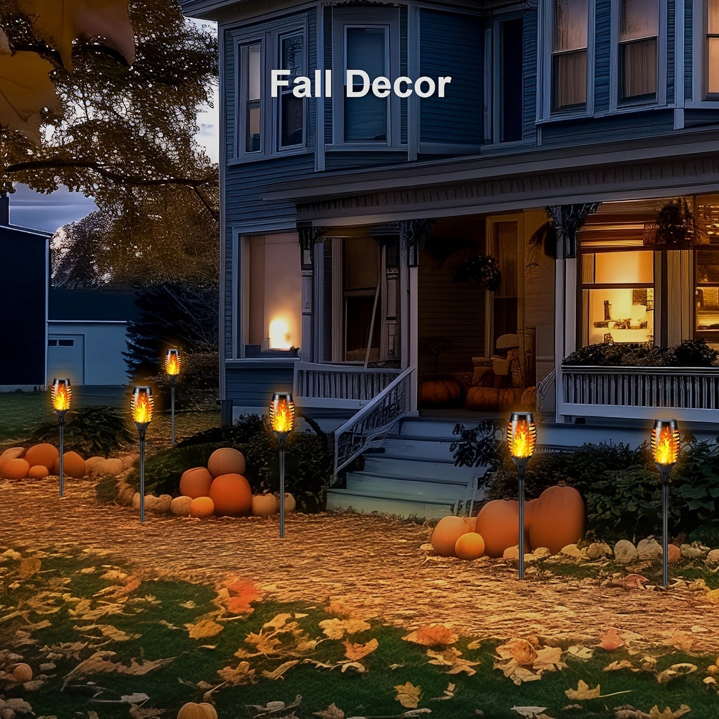 Warm Ambient Outdoor Solar Pathway Lights