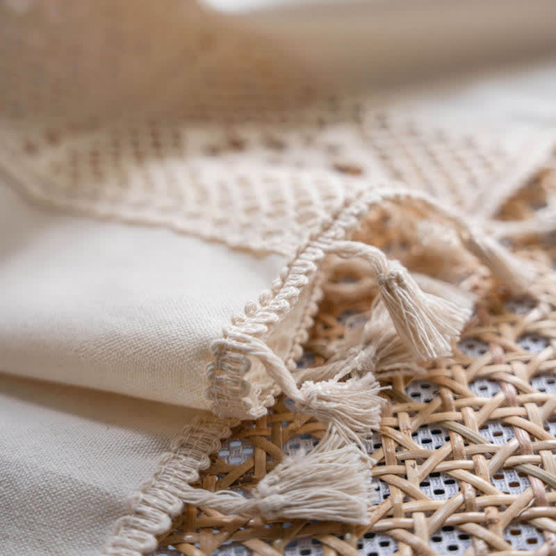 Neutral Semi Sheer Window Curtain Set