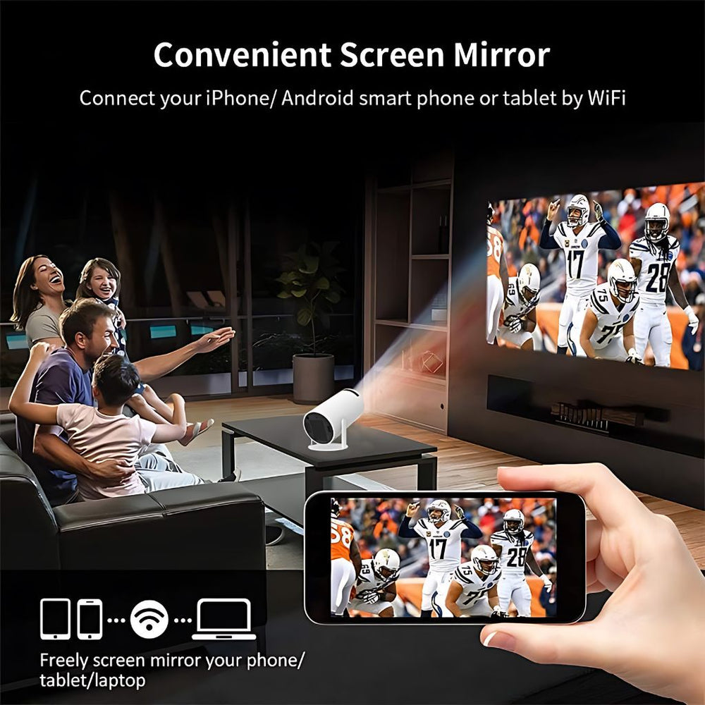 Compact 4K Portable Projector With Auto Focus