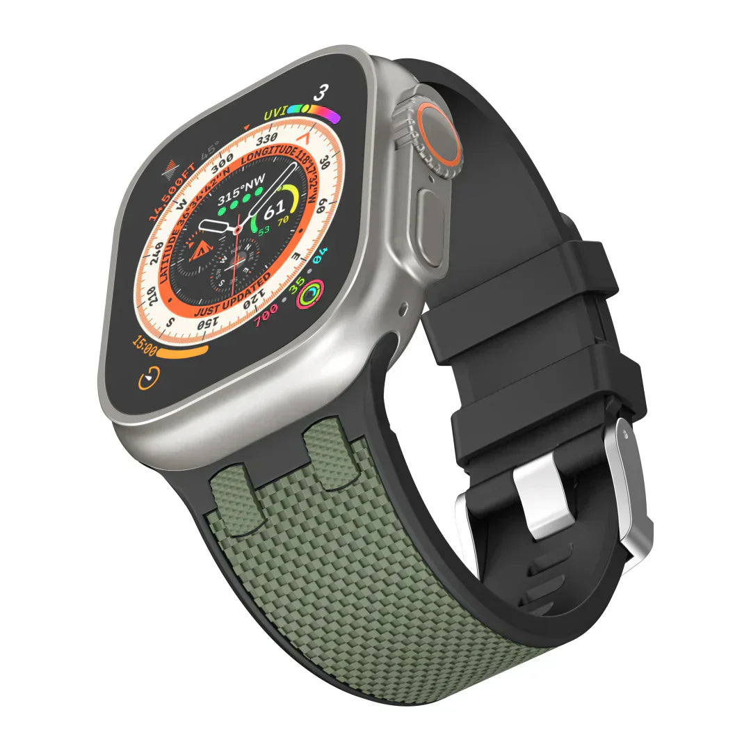 Stylish Dual Tone Apple Watch Silicone Strap