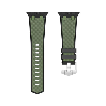 Stylish Dual Tone Apple Watch Silicone Strap