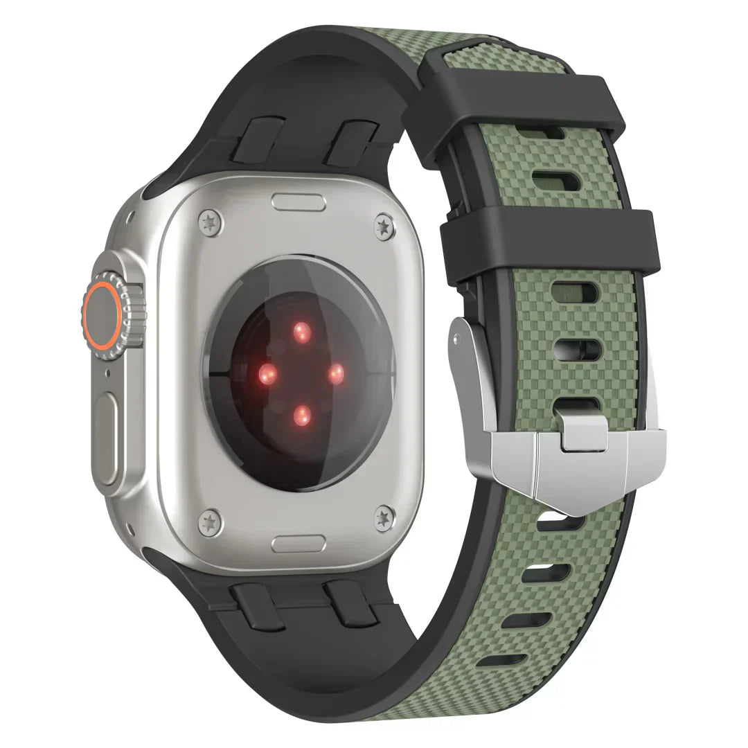 Stylish Dual Tone Apple Watch Silicone Strap