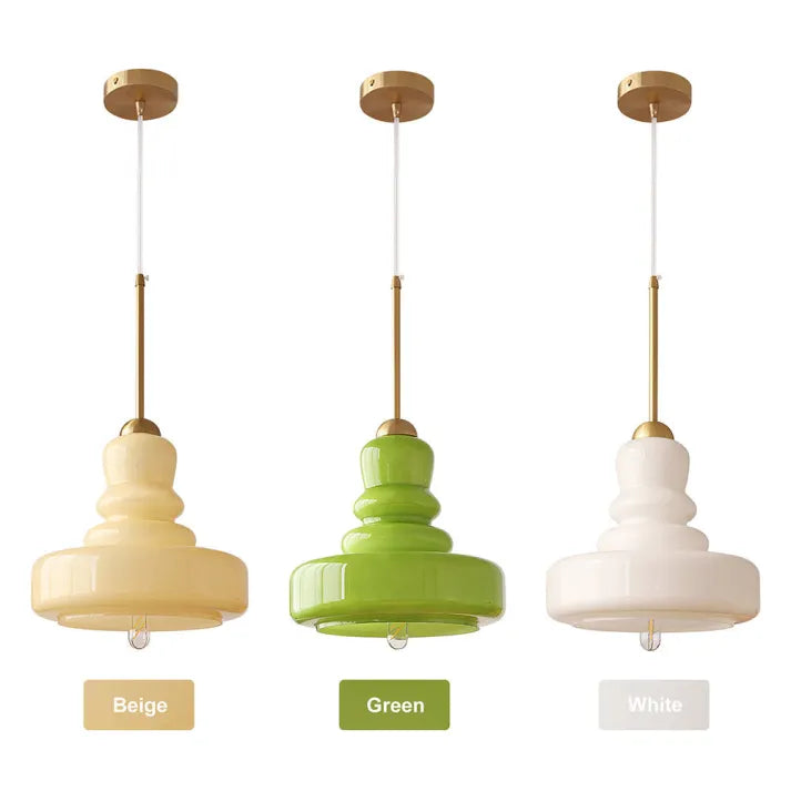 Vintage Round Glass Pendant Lamp