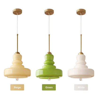 Vintage Round Glass Pendant Lamp