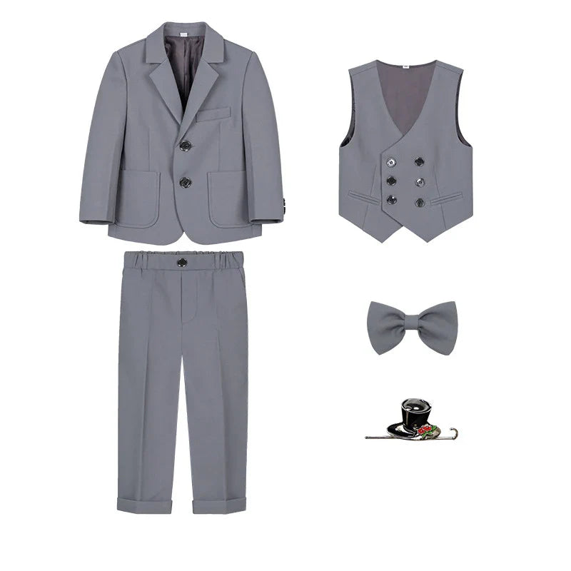 Classic 4-Piece Boy's Tuxedo Suit Set - Lusomart
