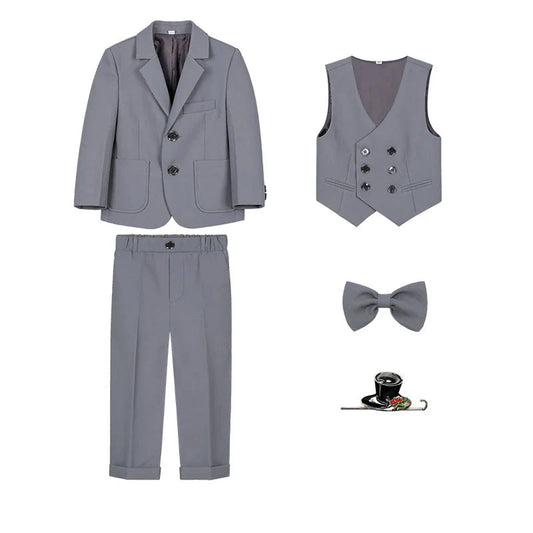 Classic 4-Piece Boy's Tuxedo Suit Set - Lusomart