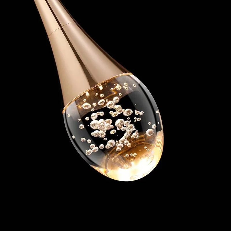 Sleek Glass Hanging Light with Soft Glow