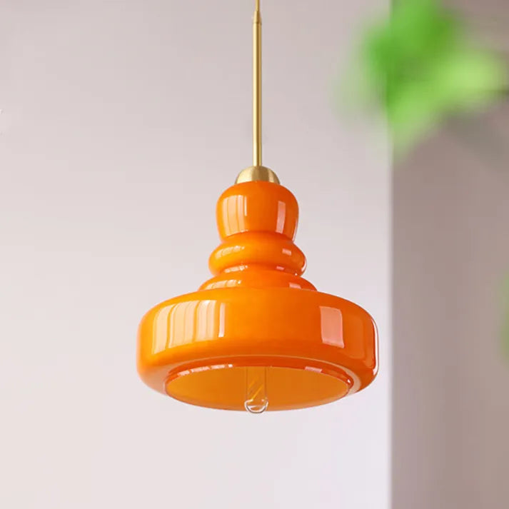 Vintage Round Glass Pendant Lamp