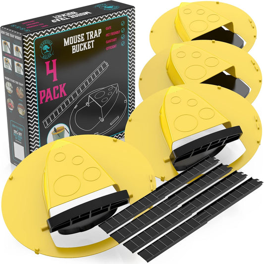 Easy Catch 4-Pack Mouse Trap Indoor Pest Control Set - Lusomart