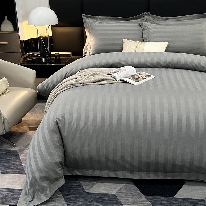 Soft Cotton Striped Bedding Set