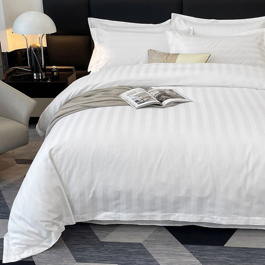 Soft Cotton Striped Bedding Set - Lusomart