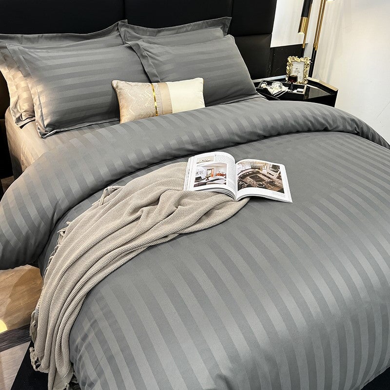 Soft Cotton Striped Bedding Set