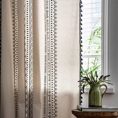 Stylish Patterned Blackout Curtains in Soft Cotton Fabric