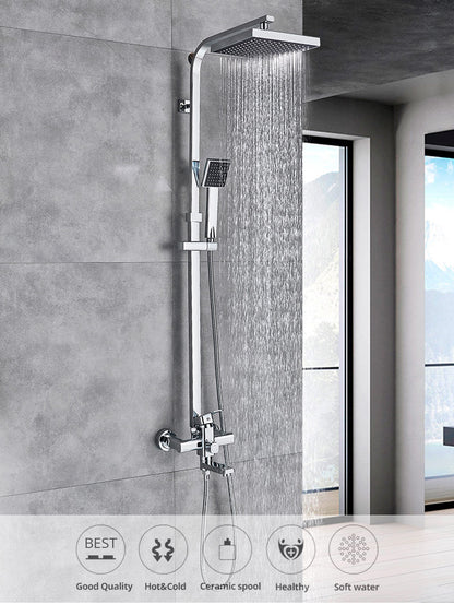 Luxury Rain Shower Head With Handheld Sprayer Easy Fit
