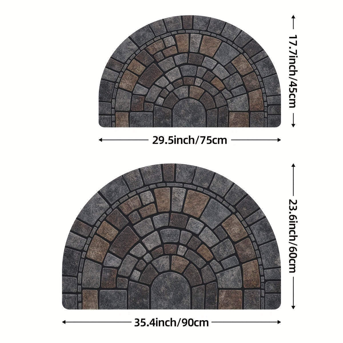 Round Colorful Welcome Mat for Home Entrance