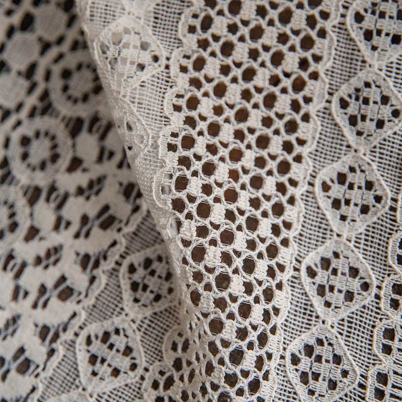 Sheer Off-White Window Tassel Curtain Panels