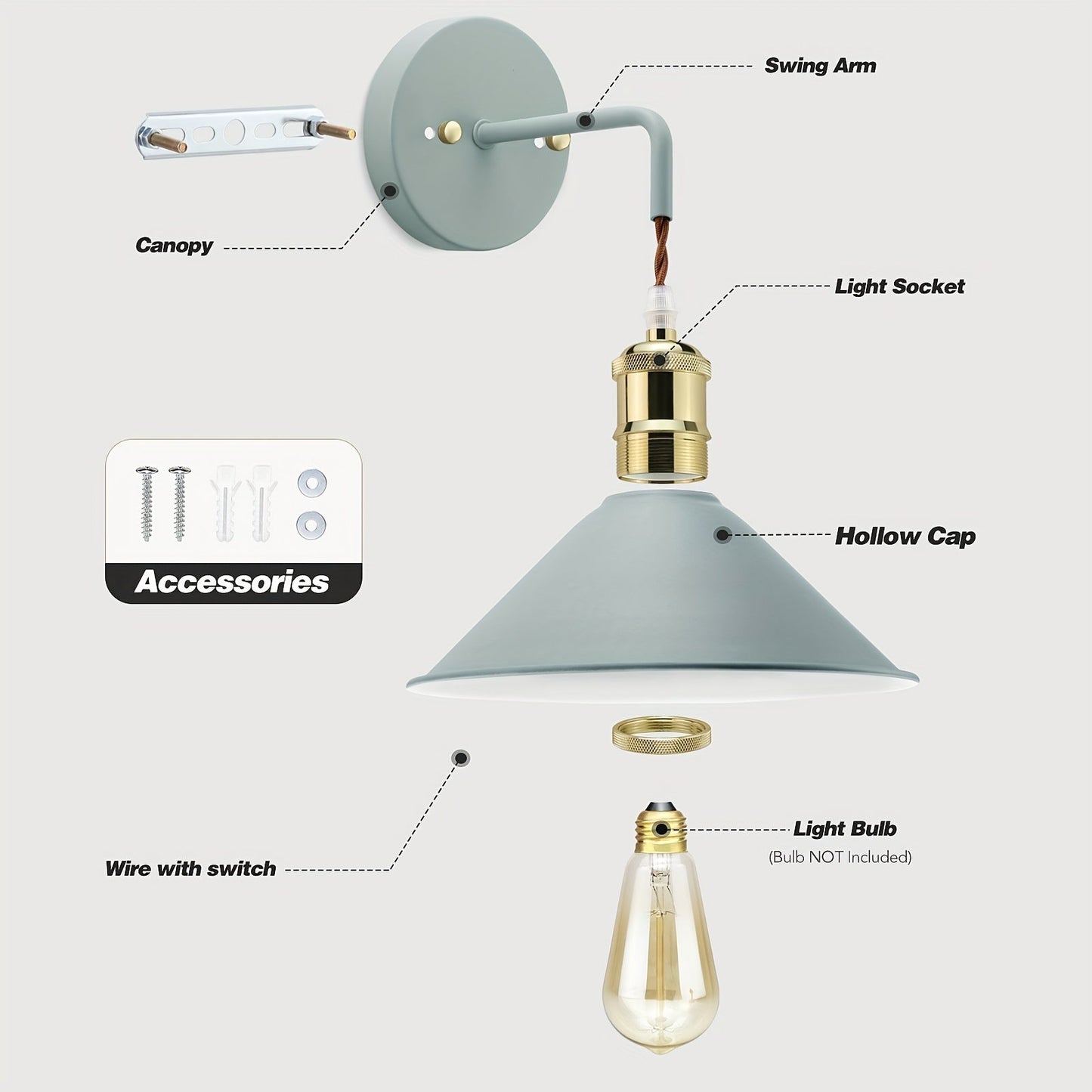 Rustic Bronze Wall Sconce | Vintage Metal Light Fixture