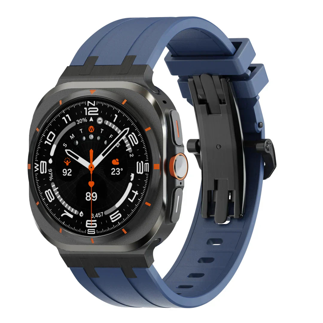 Stylish Butterfly Clasp Silicone Strap For Samsung Galaxy Watch
