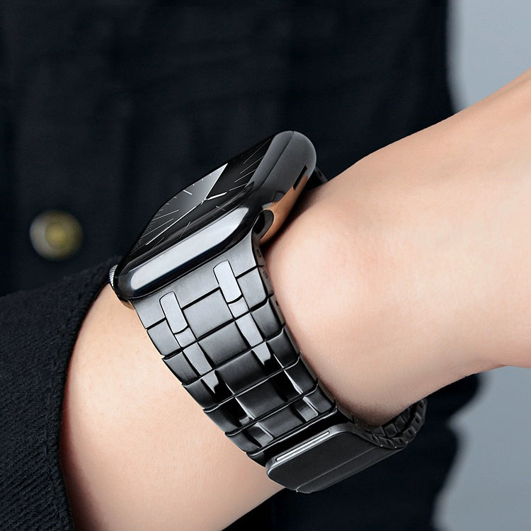 Clear Stainless Steel Apple Watch Magnetic Band