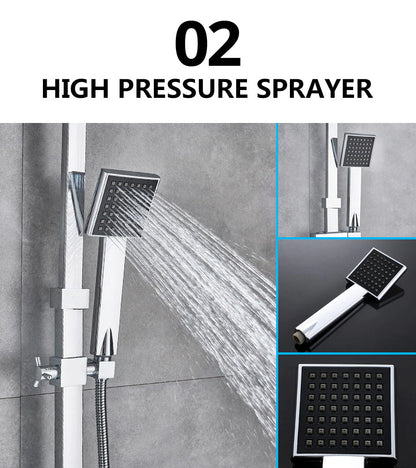 Luxury Rain Shower Head With Handheld Sprayer Easy Fit