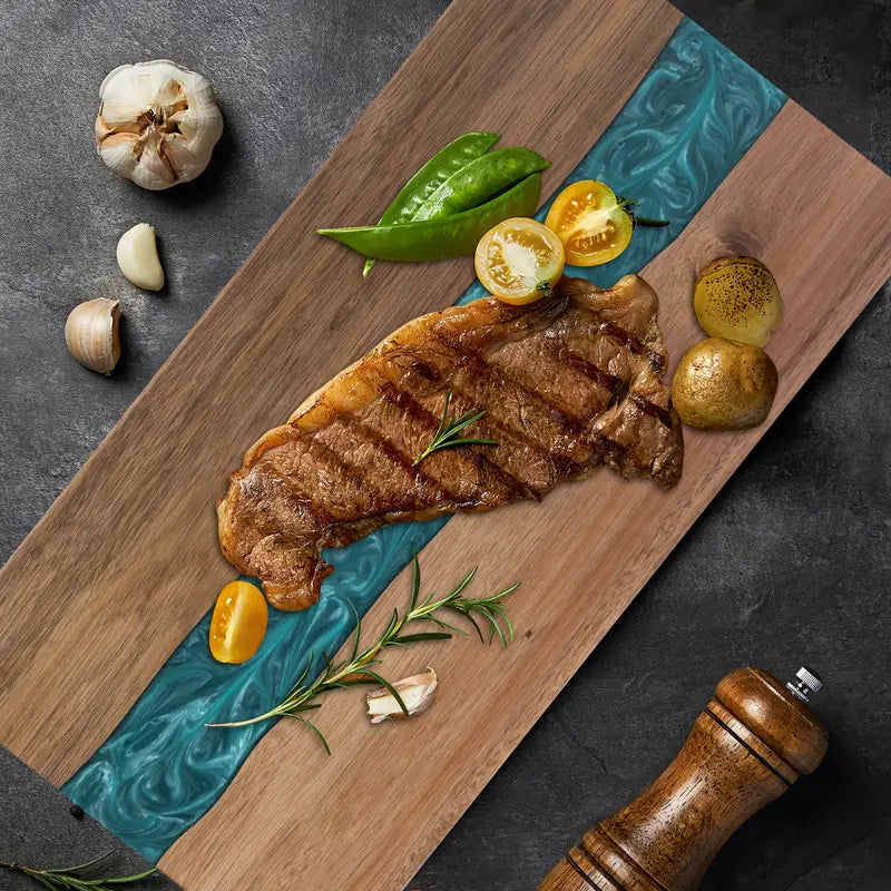 Natural Wood Serving Board | Wooden Platter for Cheese - Lusomart