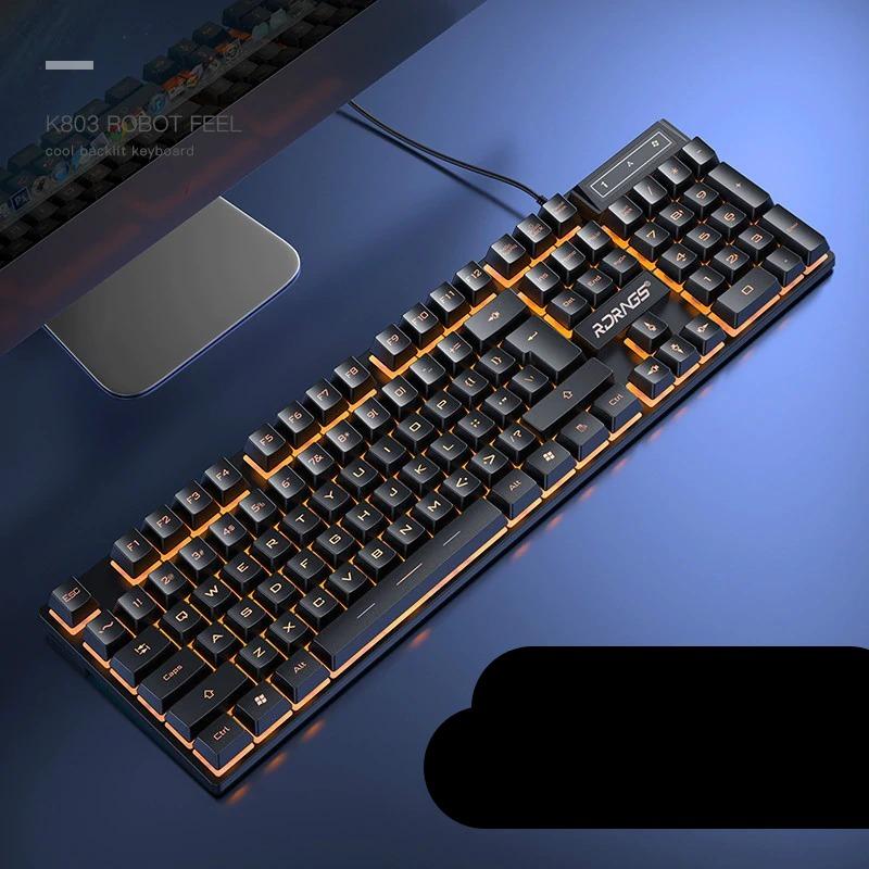 Pro Gaming Keyboard with Fast Mechanical Backlit Keys - Lusomart
