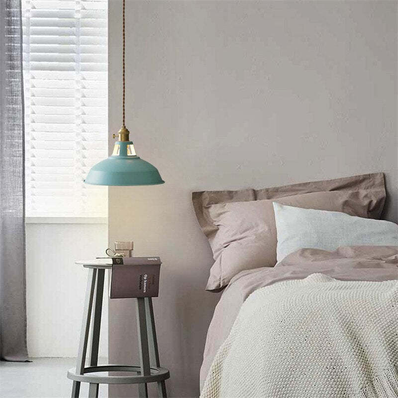 Vibrant Color Metal Drop Pendant Light Fixture