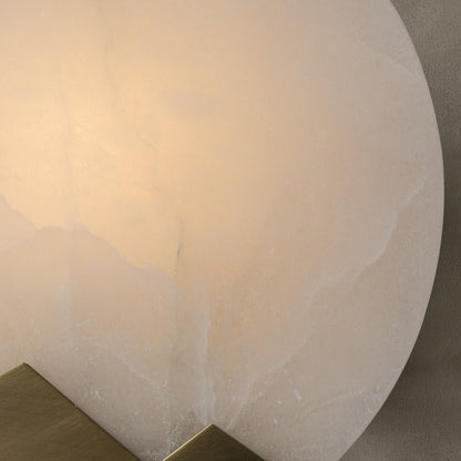 Modern Marble LED Wall Lamp With Gold Trim