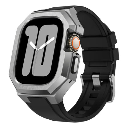 Colorful Rubber Apple Watch Strap With Metal Case