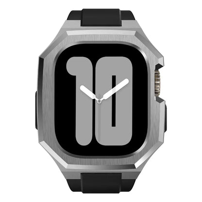 Colorful Rubber Apple Watch Strap With Metal Case