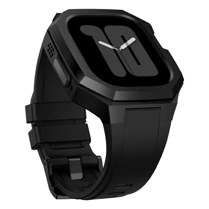 Colorful Rubber Apple Watch Strap With Metal Case