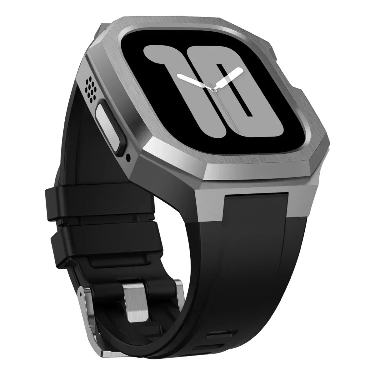 Colorful Rubber Apple Watch Strap With Metal Case