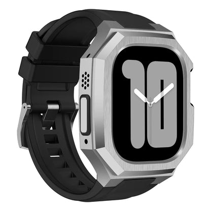 Colorful Rubber Apple Watch Strap With Metal Case