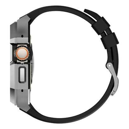 Colorful Rubber Apple Watch Strap With Metal Case