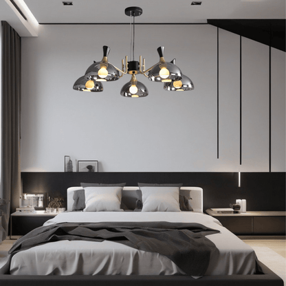 Modern Black Glass LED Chandelier - Lusomart