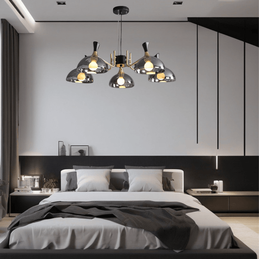 Modern Black Glass LED Chandelier - Lusomart
