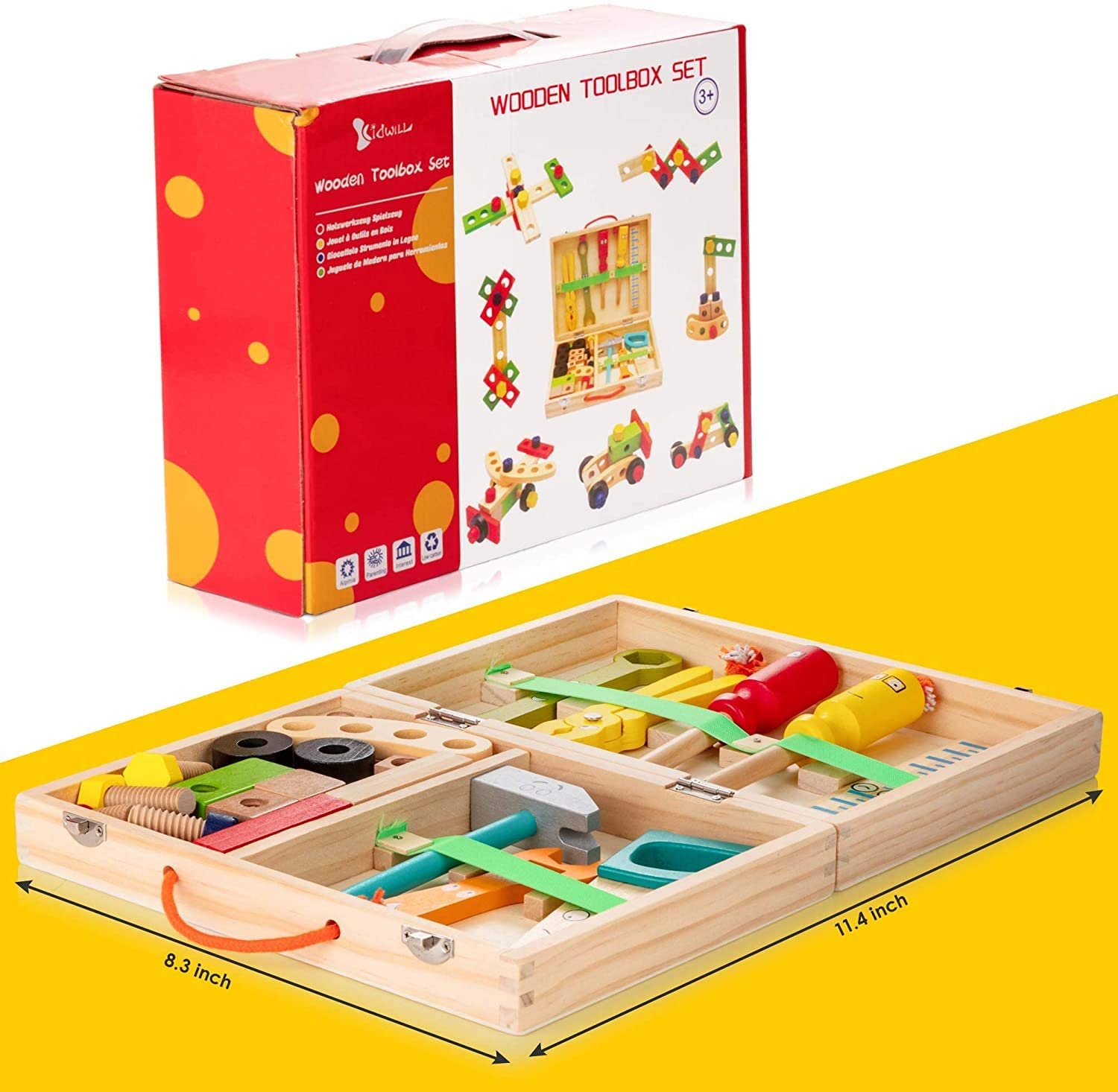 4Ever Wood™ | Educational Wooden Tool Box Toy 3