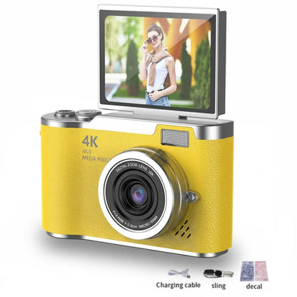 HD Compact Camera 4K 48MP 8X Zoom Flip Screen
