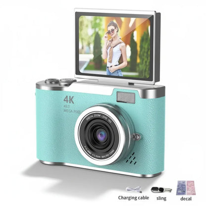 HD Compact Camera 4K 48MP 8X Zoom Flip Screen