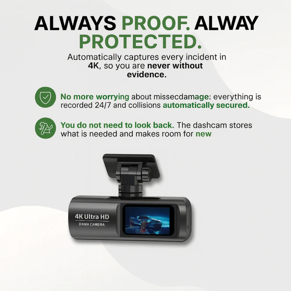 4K HD Car Camera WiFi GPS Night Vision Dash Cam