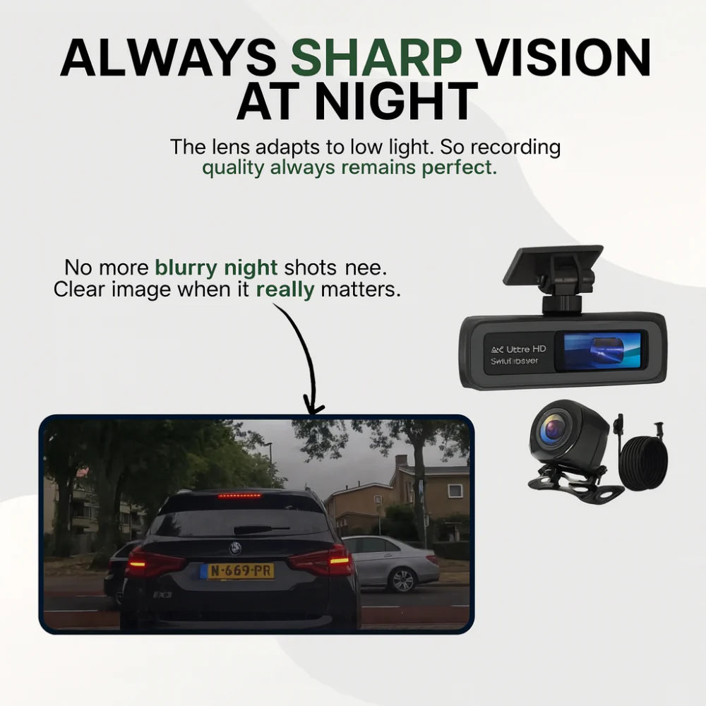 4K HD Car Camera WiFi GPS Night Vision Dash Cam