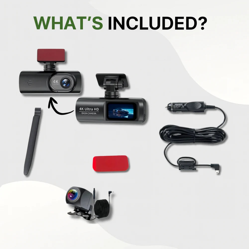 4K HD Car Camera WiFi GPS Night Vision Dash Cam