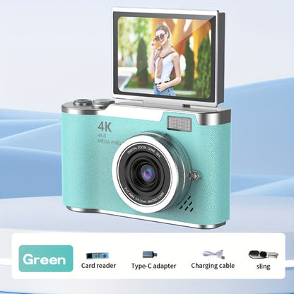 4K Digital Camera Compact Vlogging Camera with Flip Screen 10