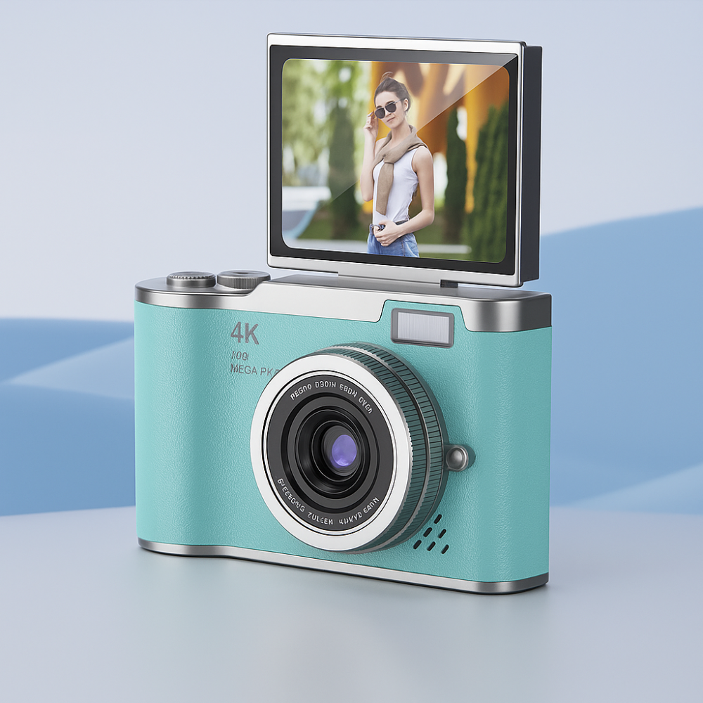 4K Digital Camera Compact Vlogging Recorder with Flip Screen 10