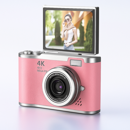 4K Digital Camera Compact Vlogging Recorder with Flip Screen 4
